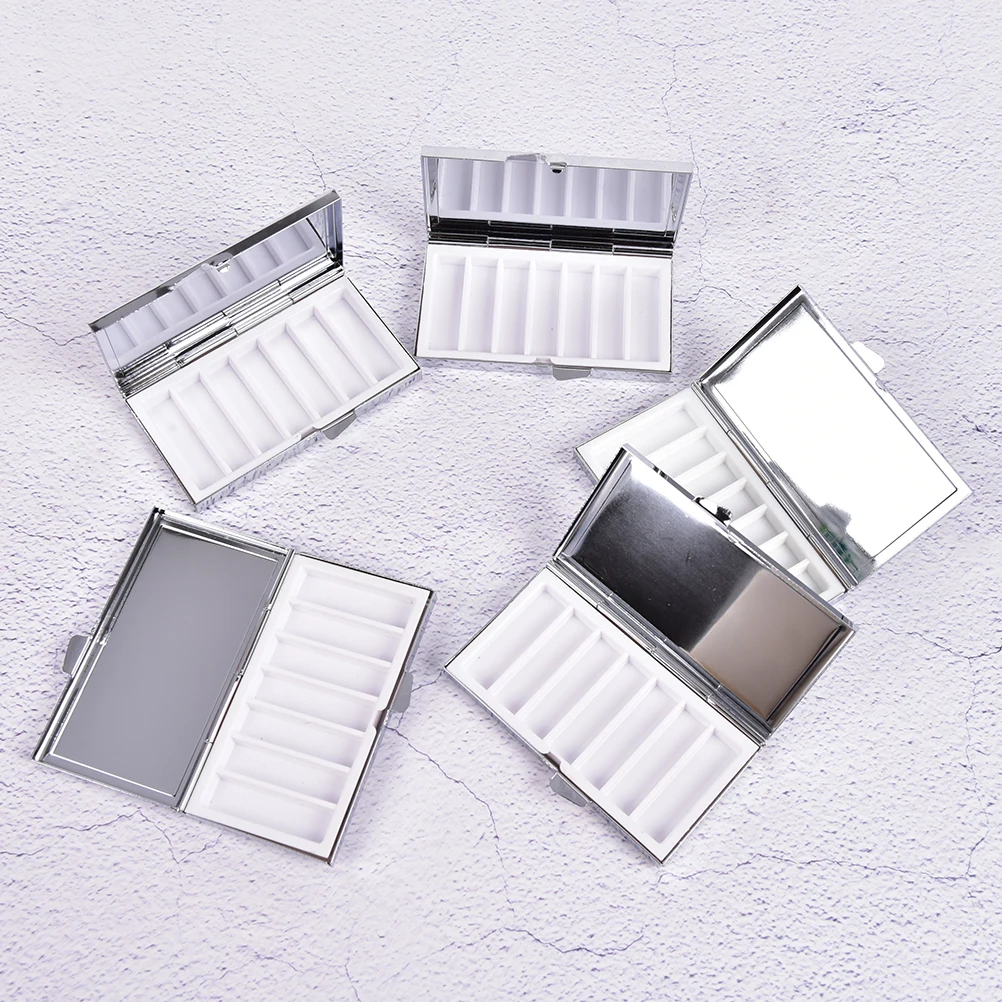 

Pill Cutter Splitters Pastilleros Pildoras Estuche 1/7 Grid Folding Portable Pill Case Container For Medicines Organizer
