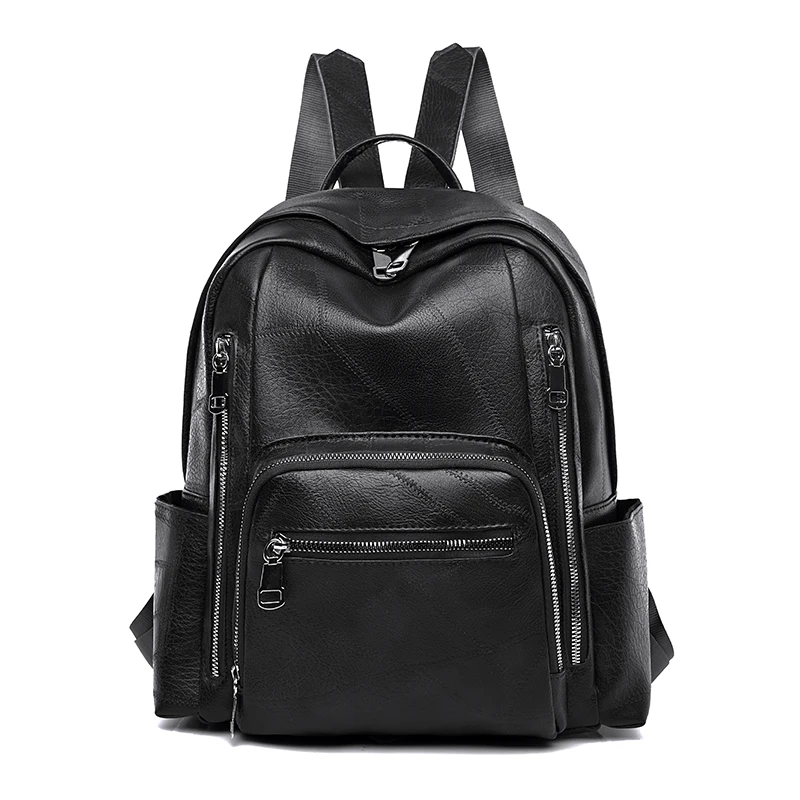 

Brand retro women's backpack high quality soft leather women multi-functional leisure fashion students bag backpack