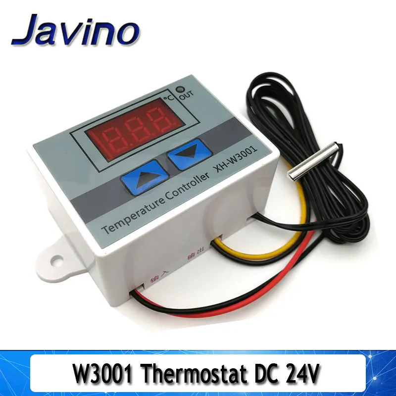W3001 110V 220V 12V 24V Digital Temperature Controller Thermostat Thermoregulator Aquarium Incubator Water Heater Temp Regulator - Цвет: DC 24V