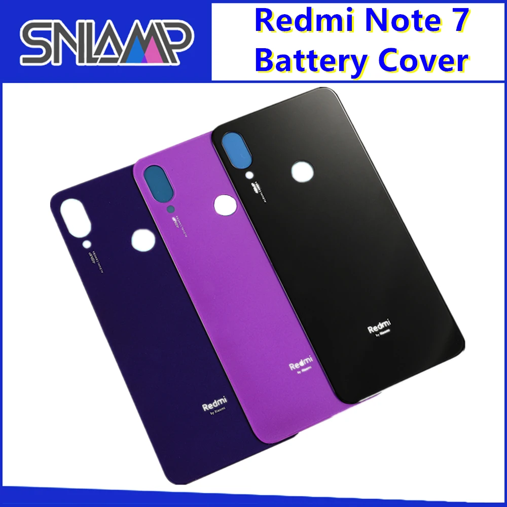 Для Xiaomi Redmi note 7 Крышка батарейного отсека задняя стеклянная панель Задняя Дверь