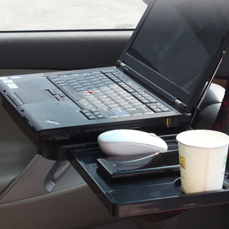 

Multifunction Car Seat Back Tablet Desk Steering Wheel Folding Food Drink Tray Cup Table For Laptop Car Interior Accessories