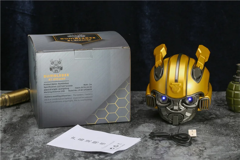 Подарок Bumblebee Bluetooth динамик 3W 1200 мАч батарея TF FM радио Поддержка мини открытый беспроводной звук сабвуфер