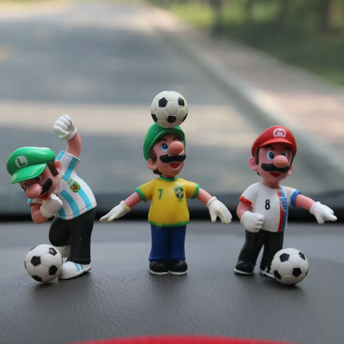 2 4 шт. без повтора Размер 7 см японский мультфильм Супер Марио футбол косплей