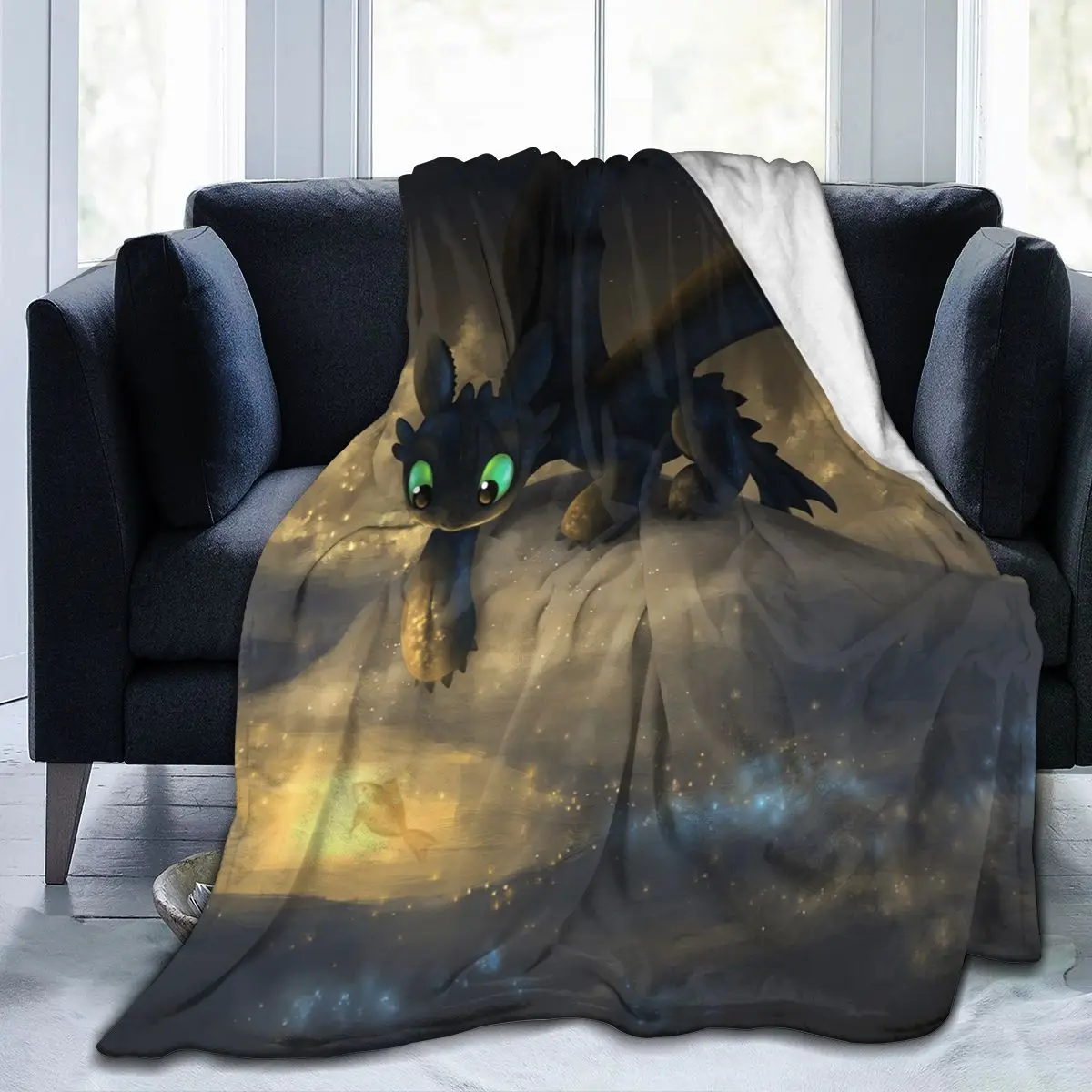 

Ультрамягкое одеяло для дивана, покрывало, мультяшное Фланелевое постельное белье, покрывало для спальни, декор для детей и взрослых, черны...