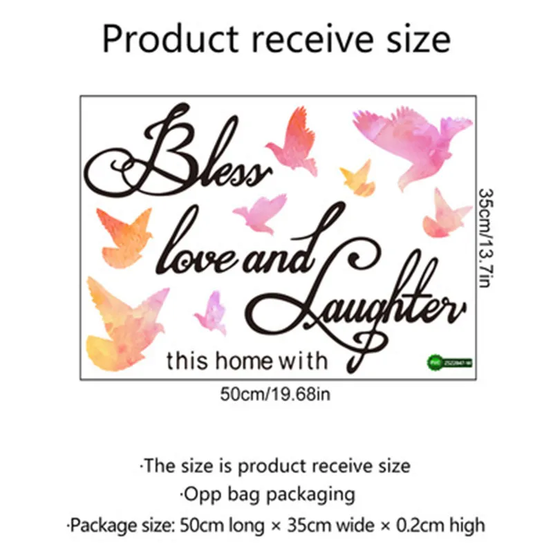 Благослови этот дом бабочка фразы Стикеры s домашнего декора гостиной