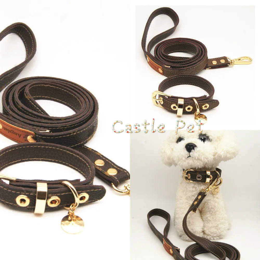 Классический поводок для собак длиной комплект Модный дизайн Ошейник домашних