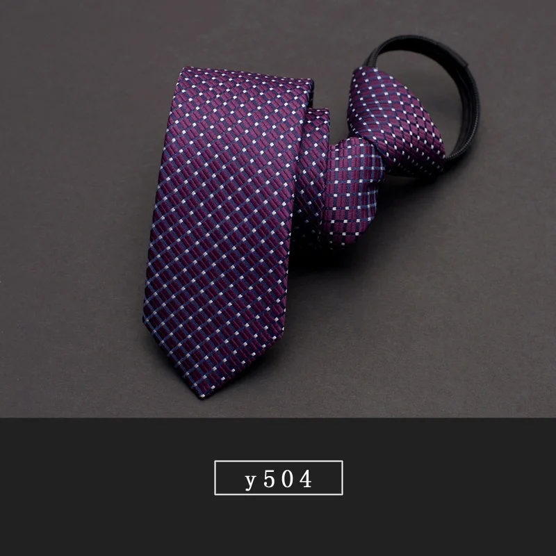 

2020 новый высококачественный мужской классический тонкий галстук на молнии 5 см Официальный деловой фиолетовый галстук в горошек для мужчин...
