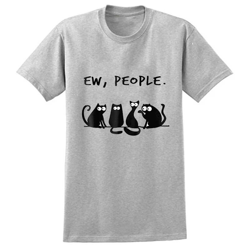 

Ew People Meowy Cat Lovers Shirt Men Short Sleeve T-shirt Harajuku Streetwear T Shirt Men