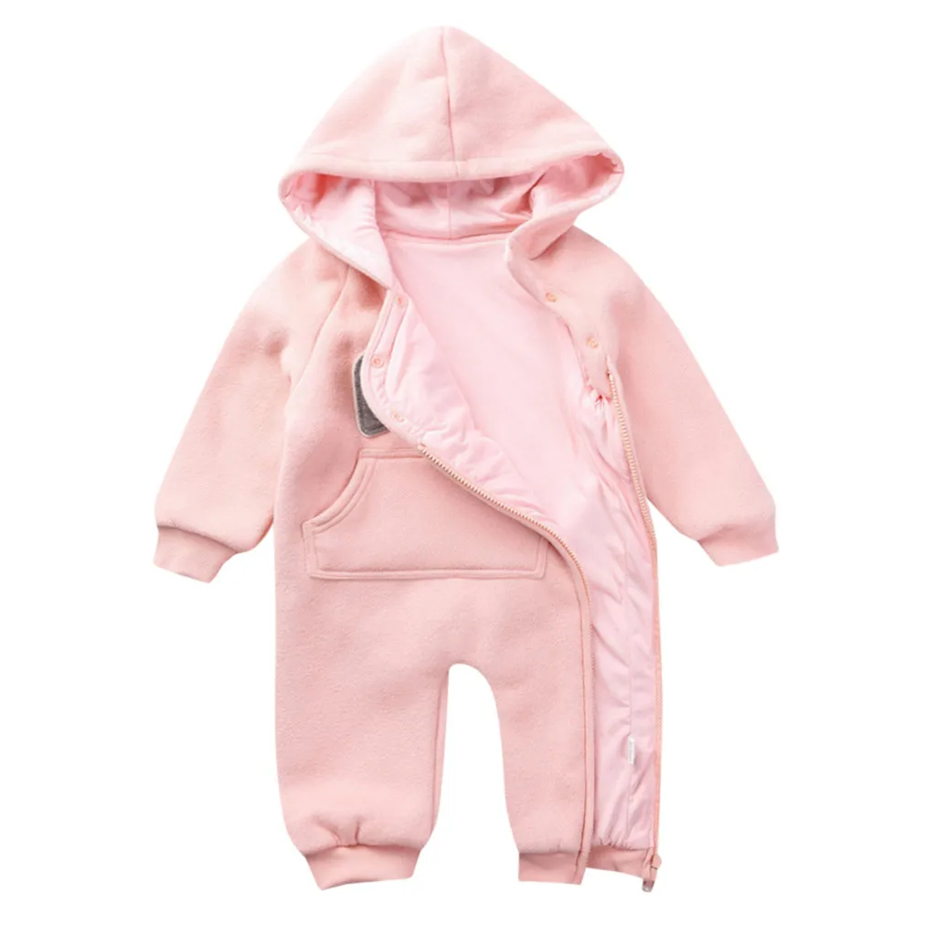 Newborn Infant Baby Boy Girl Autumn Winter Hoodie Zipper Jumpsuit kombinezon dziecko baby costume Fashion Romper Clothes |