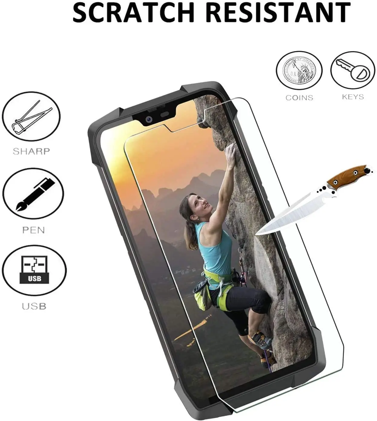 Переднее закаленное стекло для Blackview BV9000 профессиональная защитная пленка 9H