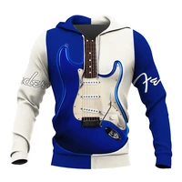 electric guitars 3d all over printed hoodies men fashion harajuku sweatshirt autumn casual zip hoodies dy97