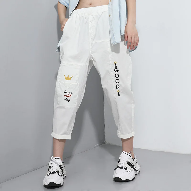 Max LuLu/Новинка 2020 модные летние уличные женские белые повседневные брюки шаровары