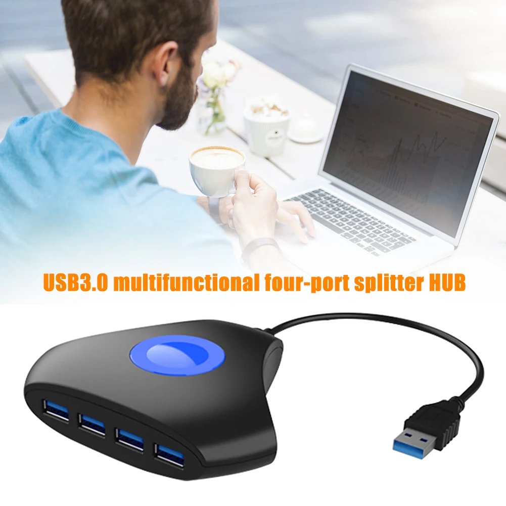 

3.0 Portable External Computer Accessories Adapter USB Hub For Laptop PC Data Transmission 4 Ports Ultra Slim Splitter Expander