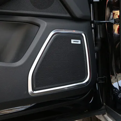 

Car Styling Door Speaker Ring Cover Stickers Speaker Decoration Strip Stainless Steel Trim For Porsche Macan Interior Accessorie