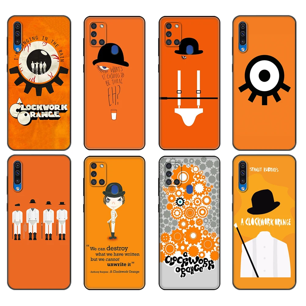 Черный чехол из ТПУ для Samsung Galaxy A50, 50S, A30S, A10, A01, A11, A21S, A31, A41, A51, A71, M21, M30S, S10 LITE, чехол заводного цвета, оранжевый