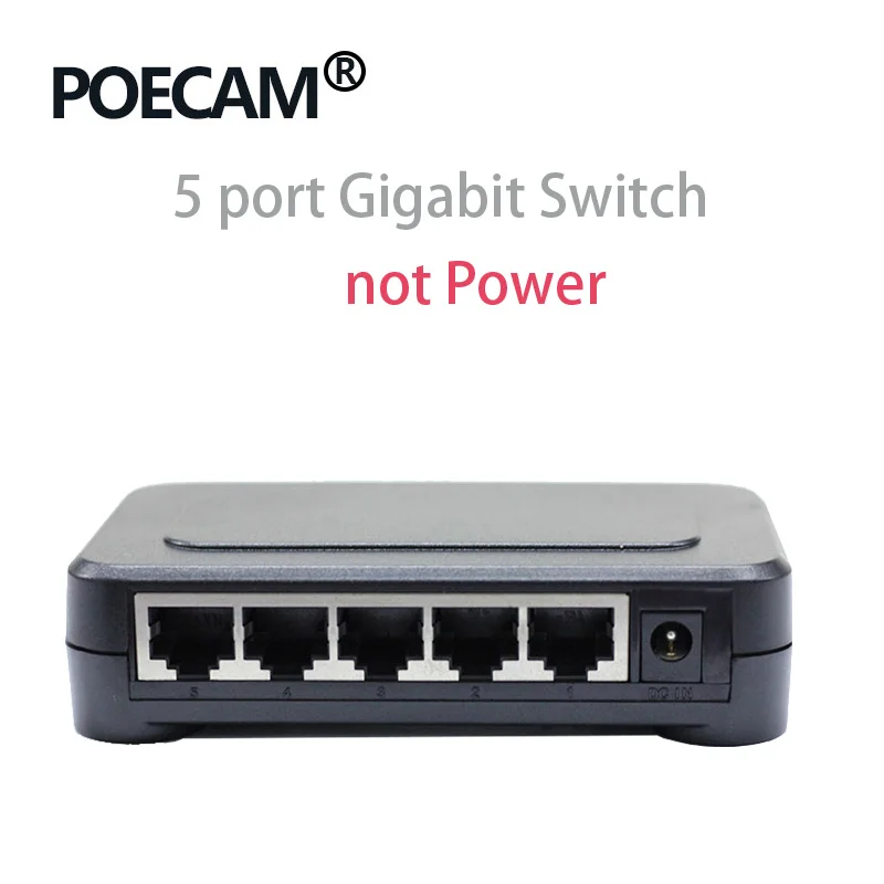 5 портов 1000 Мбит/с Gigabit Switch сетевые переключатели Optinal US EU plug пластиковый корпус Шэньчжэнь завод Поддержка oem и odm - Цвет: Plasltic no Power