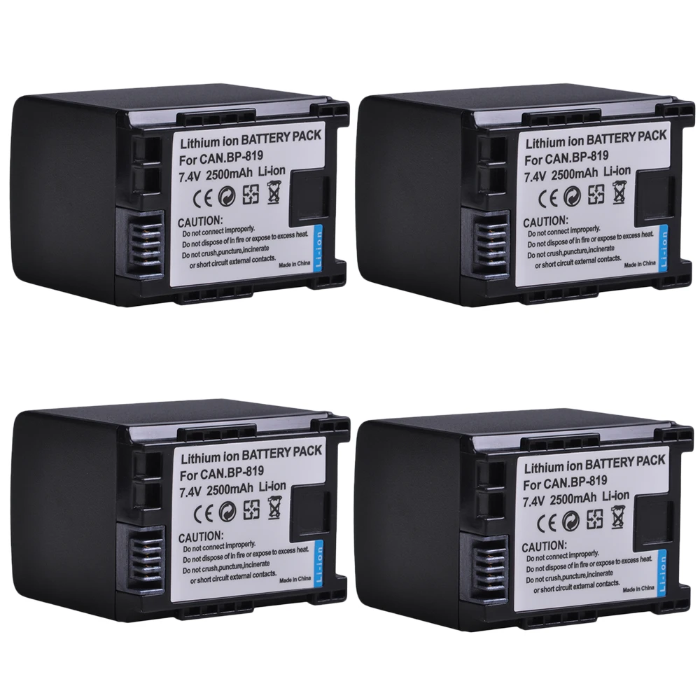 2500 мА/ч 7 4 V BP 819 BP819 Батарея для Canon 808 809 827 HF200 HF20 HG21 HG20 FS200 FS21 HFM41 HFM400 FS300 FS100.|Цифровые
