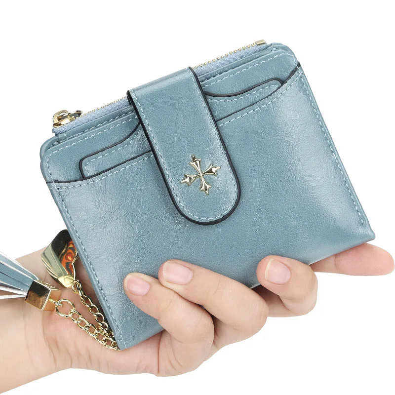 

Baellerry Fashion Tassel Female Wallet Short Multi-card Bit Zipper Buckle Coin Purse Women Luxury Designer Bags monedero mujer