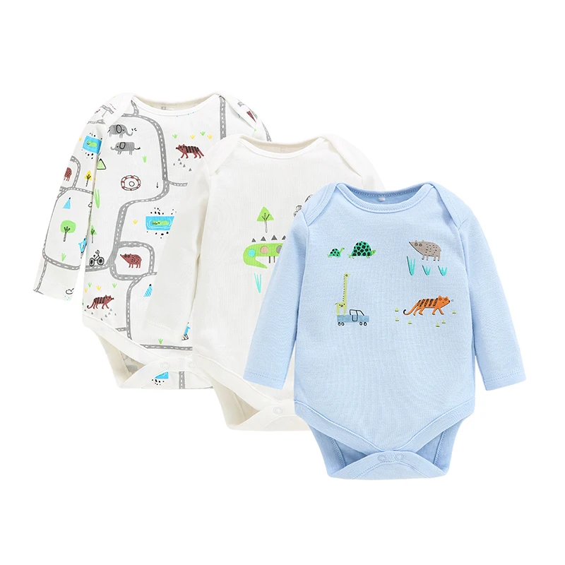 2020 одежда унисекс для новорожденных с длинными рукавами из 100% хлопка маленьких