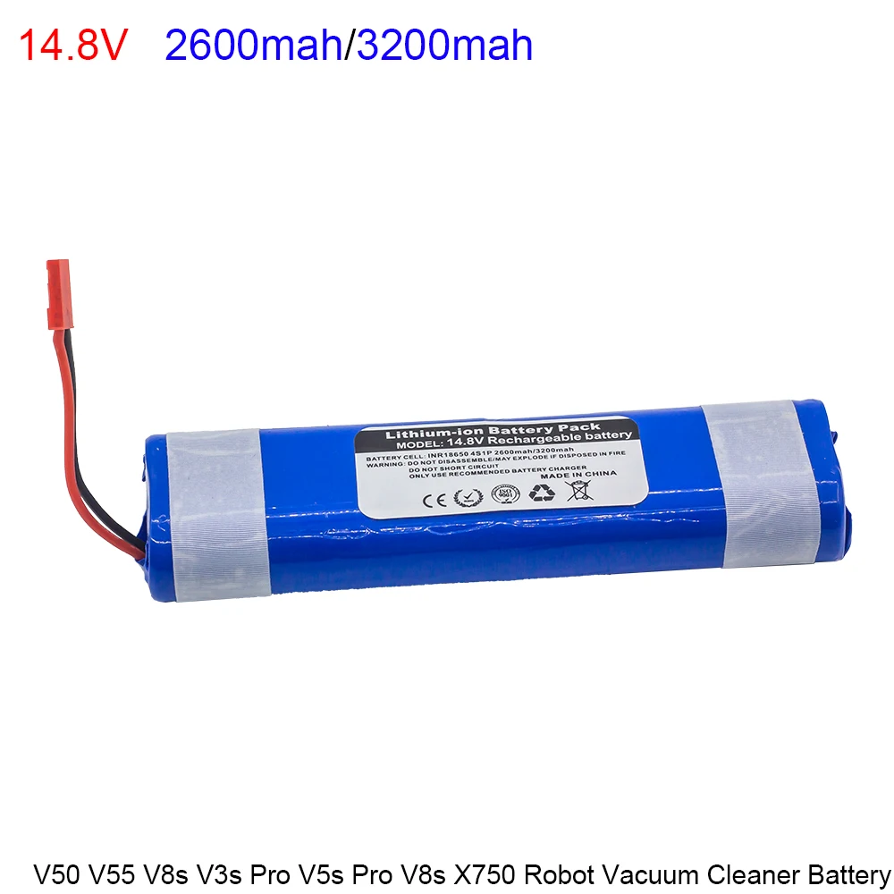 Cena 14.8V 2600mAh 3200mah Dobrej Wysokiej Jakości Bateria Dla Ilife V50 V55 V8s V3s Pro V5s Pro V8s X750 Akumulator Do Robota Sprzątającego 14.4V