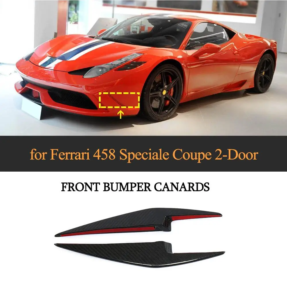 Передний бампер автомобиля сплиттеры плавники Canards для Ferrari 458 Speciale 2014 2015