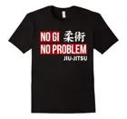 Новая горячая распродажа мужская футболка джиу футболка с надписью Jitsu нет Ги нет проблем джиу джитсу поезд рубашка уличная одежда