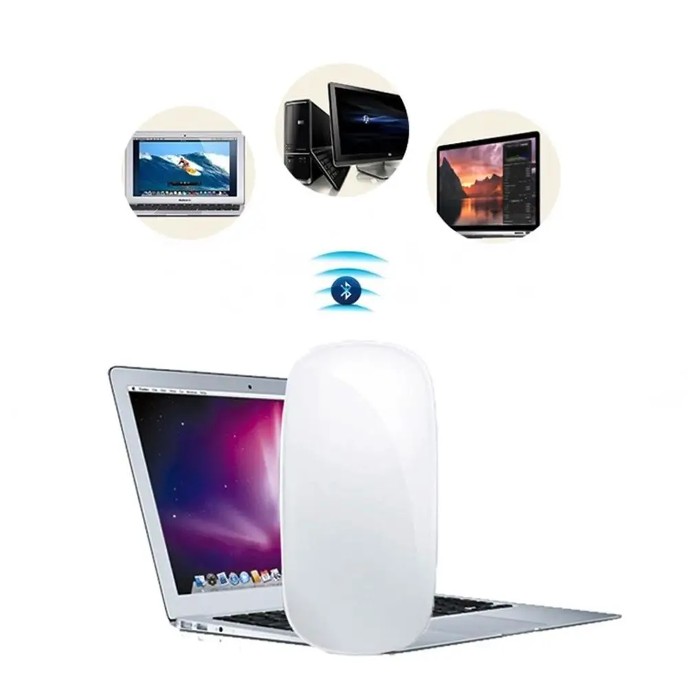 Беспроводная Волшебная мышь тонкая оптическая компьютерная USB с сенсорным