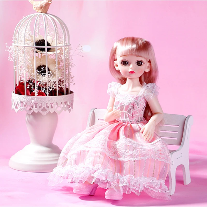 

New Fashion 30cm Beauty BJD Doll Girl Dress 13 Movable Jointed BJD Dolls Make Up Toys Princess Dress BJD DIY Toy Gift for Girls