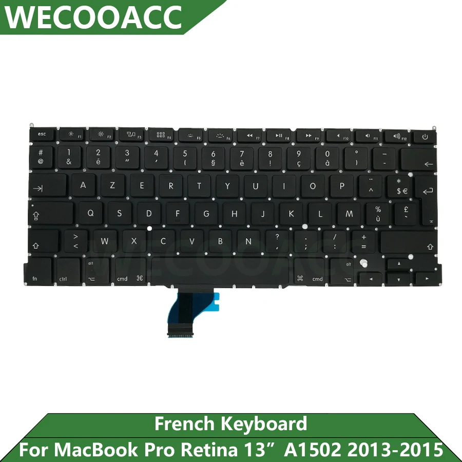 

New Replacement A1502 Keyboard For Macbook Pro Retina 13" French Keyboard Late 2013 2014 2015 Years