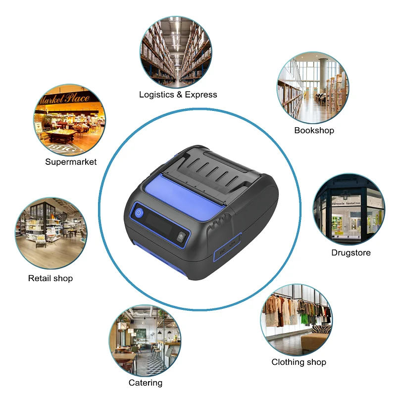 Термопринтер Milestone Handheld 58 мм USB Bluetooth Портативный для чеков ярлыков SDK Android IOS Windows