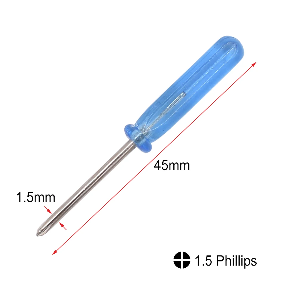 Синий 45 мм мини отвертки 1 5 Phillips 2 0 Slotted 6 Y 8 Pentalobe отвертка с ключом 1000 шт./лот|screwdriver
