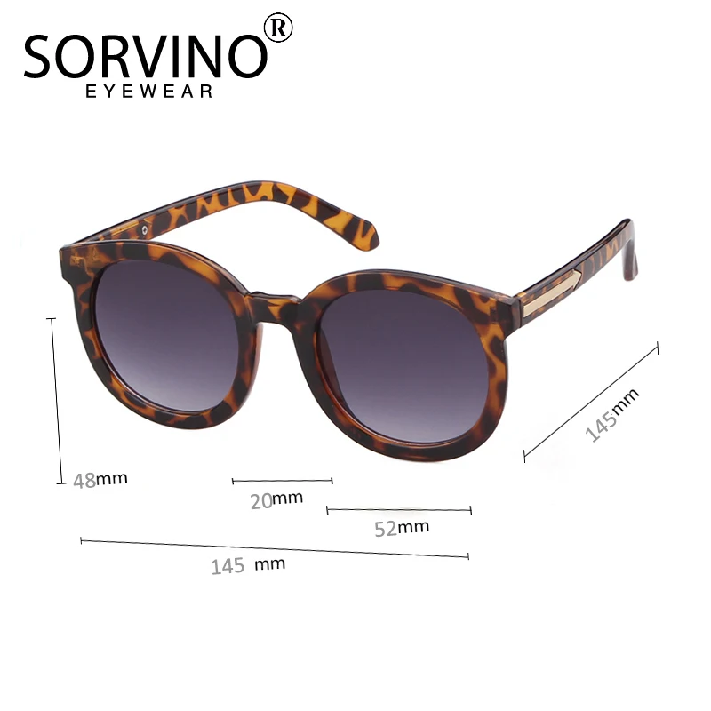 Женские Овальные Солнцезащитные очки SORVINO черные оранжевые или зеркальные