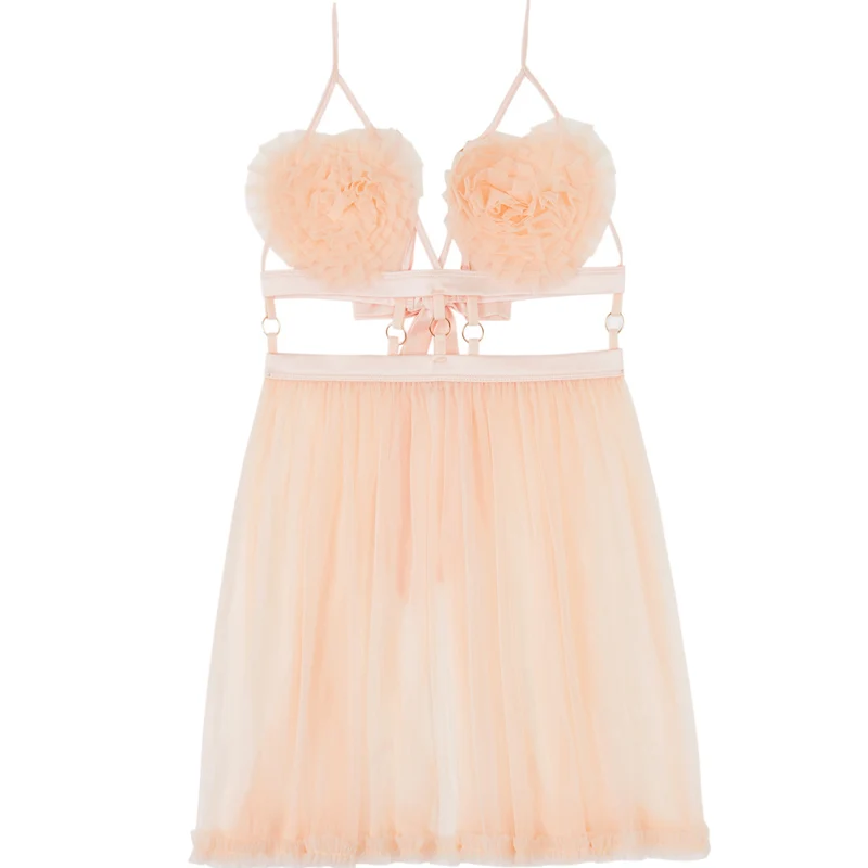 Горячие сексуальные Для женщин Летняя ночная рубашка одежда для сна кружевное