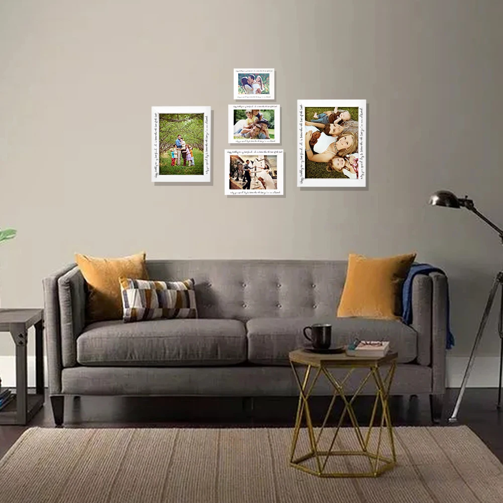 

10 Inch Wooden Photo Frame Customizable Personalized Text Display Wood Frame Home Wall Desktop Decor Picture Holder Frames