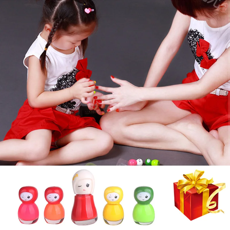 

BK Non-toxic kids peel off nail polish set 6ml makeup nail enamel dolls bottle nail art varnish for christmas birthday gift