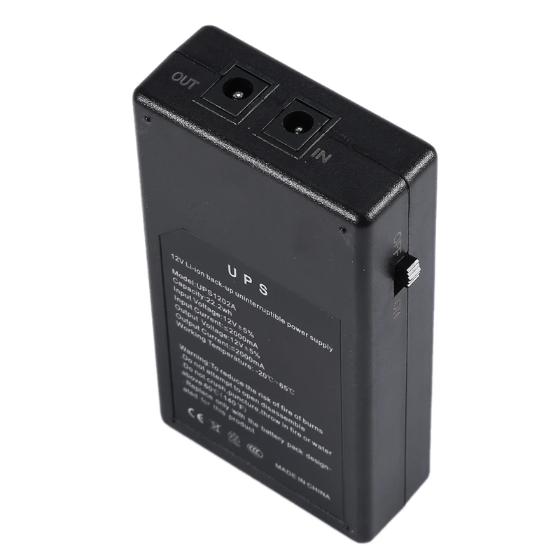 12V2A 22 2 Вт UPS бесперебойное питание резервного питания мини батарея для камеры