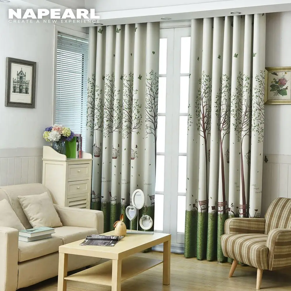 Элегантные занавески на окна с мультяшным рисунком NAPEARL для украшения дома