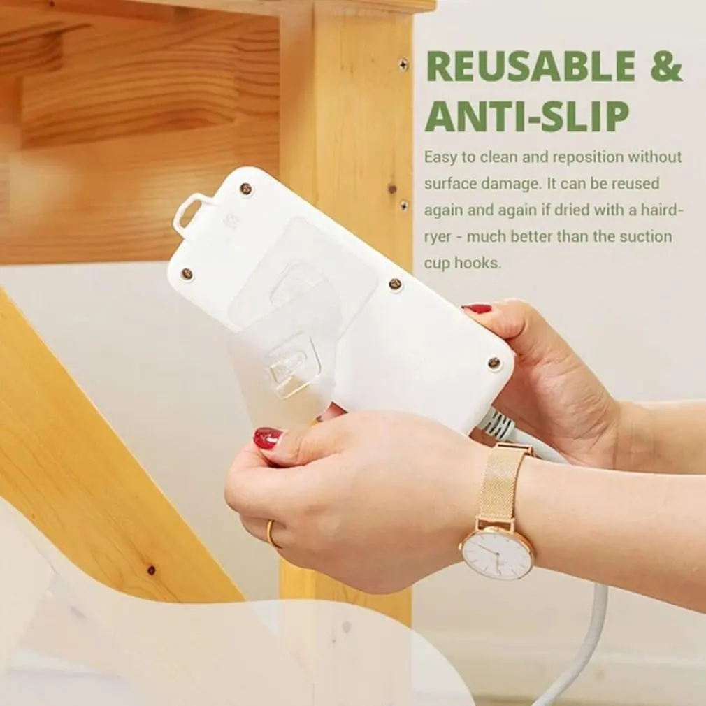 

Practical Bathroom Multifunctional Non-marking Sticker Kitchen Waterproof Household Paste Pin-and-socket Hook