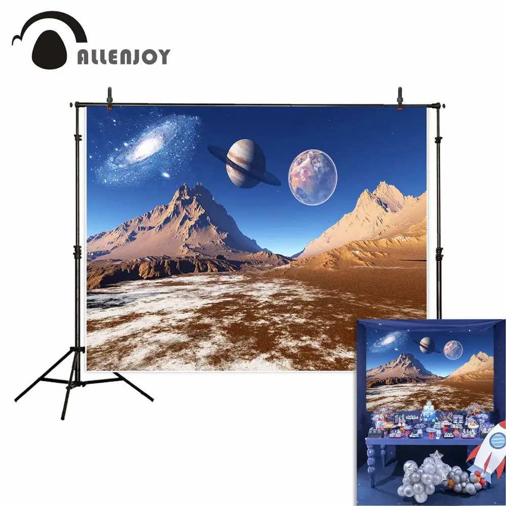 Allenjoy фоны фотосессия планеты горы пустыня дети Космос день рождения