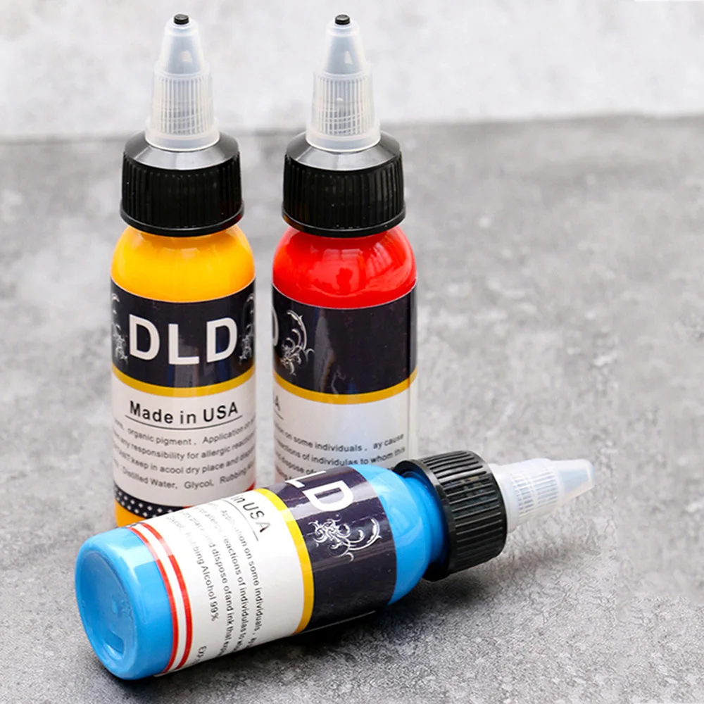 

DLD 15ml/Bottle 25 Colors Tattoo Ink For Body Art Professional Permanent Micropigmentation Pigment Tattoo Ink Paint Set Supplies