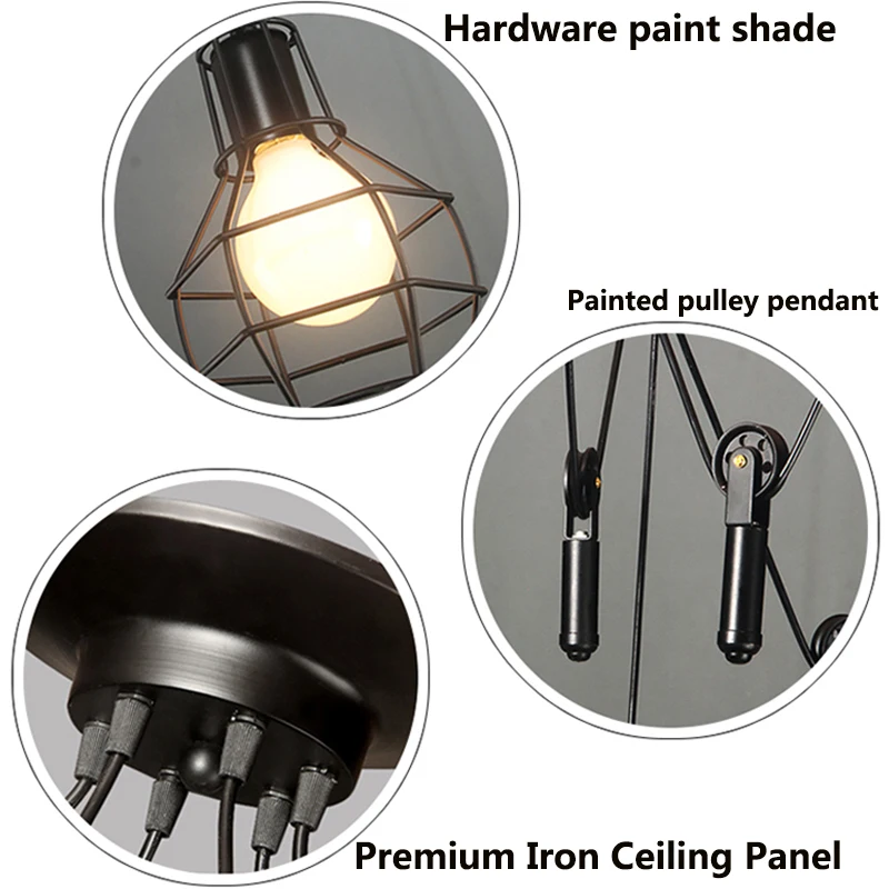 Винтажная люстра сделай сам с пауком креативная Люстра для ресторана гостиной E27