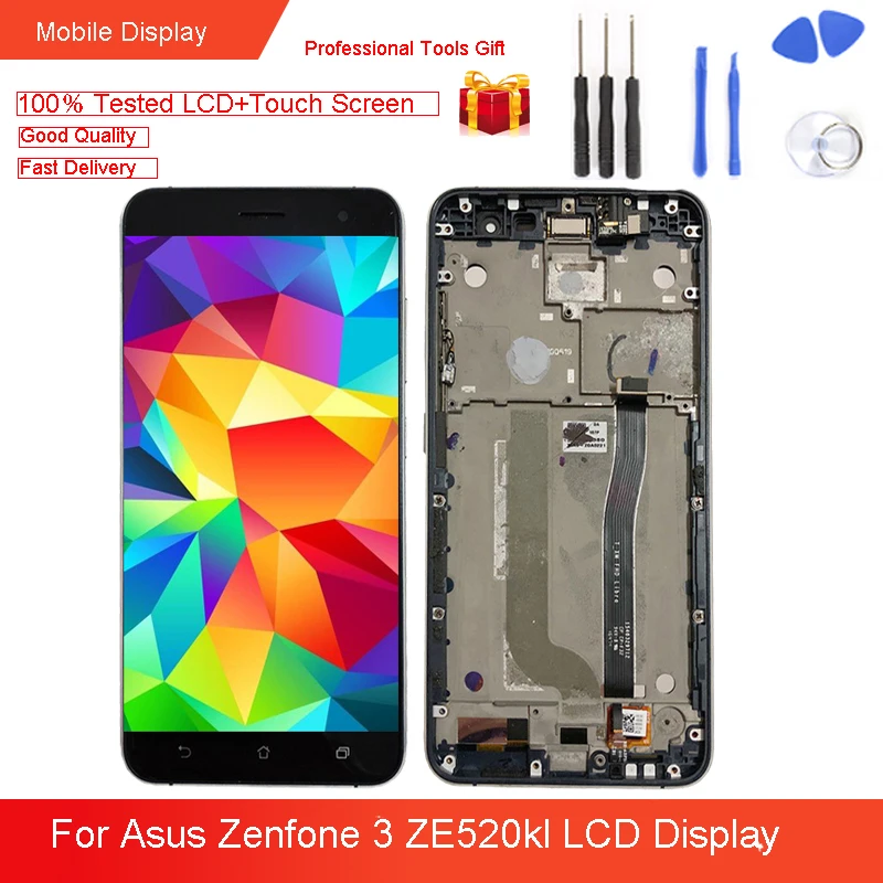 5 2 ''AAA + качество для ASUS Zenfone 3 ZE520kl ЖК дисплей сенсорный экран дигитайзер ZE520KL