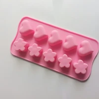 flowers love heart silicone mould cake decorating tools love heart cake mold bakeware form for soap mousse pastry tools