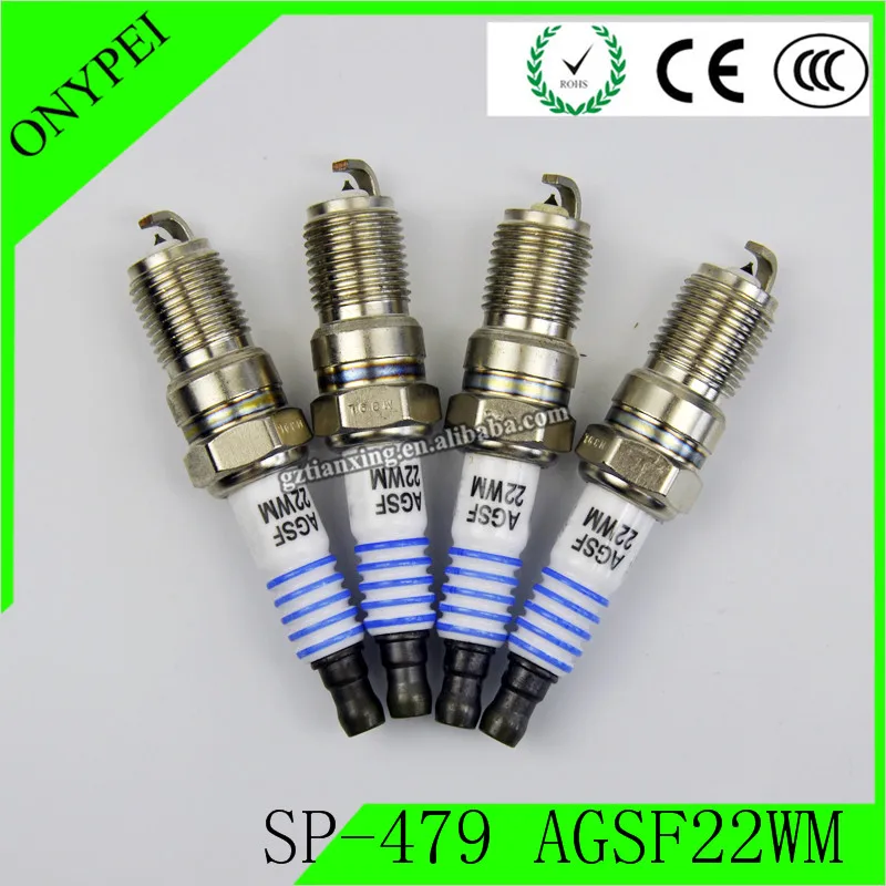 (4 шт.) SP-479 AGSF22WM покрытая платиной Свеча зажигания Разъем для Ford экспедиции SP479 SP 479