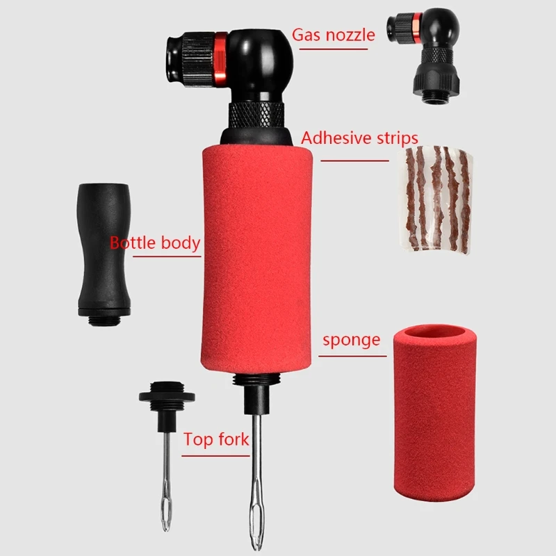 

Mini Bike Pump CO2 Inflator Valves Bicycle Tubeless Tire Repair Tool Cycling Air Pump Nozzle for Mountain MTB