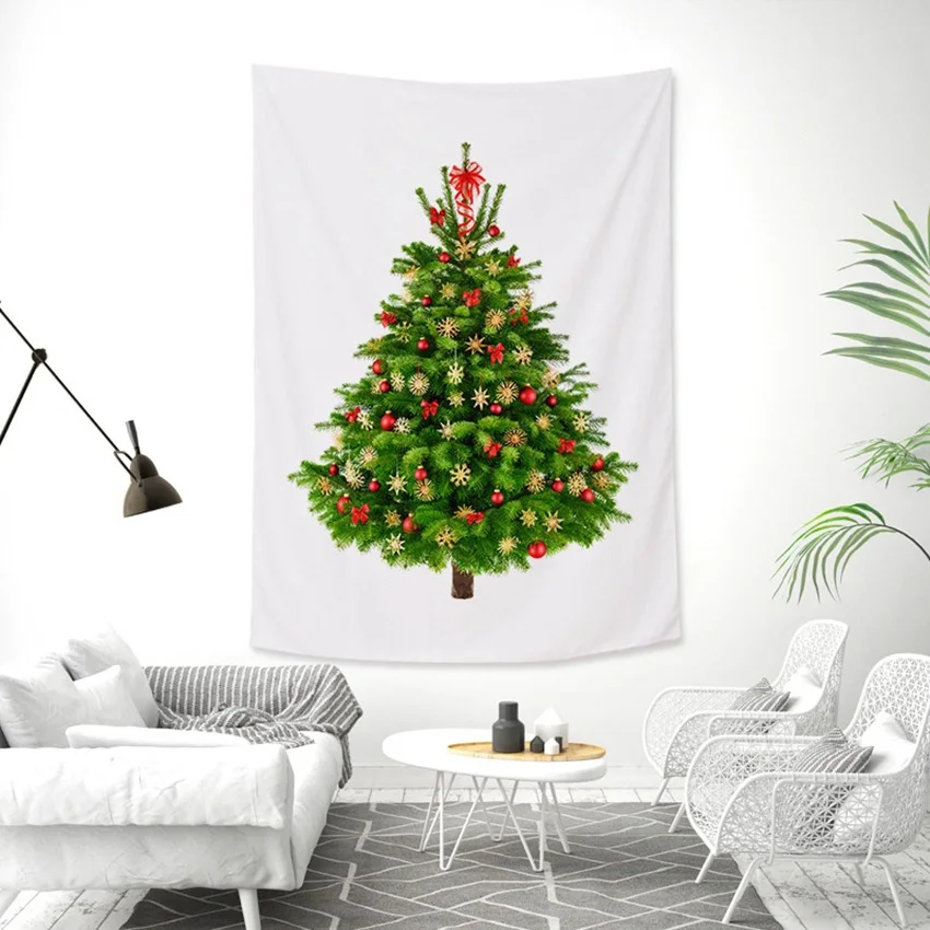 

Christmas Tree Tapestry Customizable Fabric Wall Hanging Decoration Wall Tapestry Mural Christmas Hanging Cloth Blanket