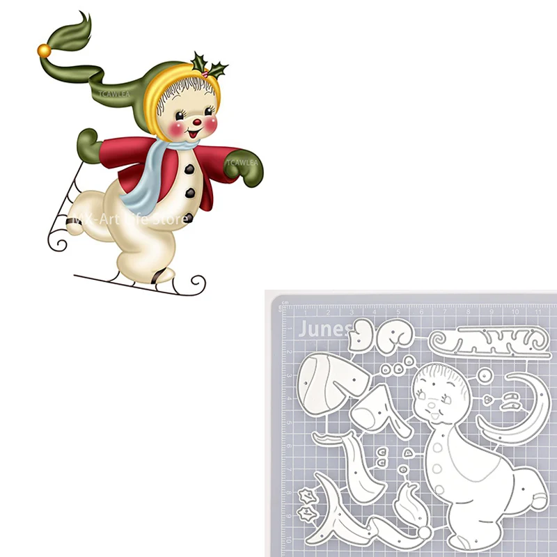 Новые металлические пресс формы для катания на лыжах снеговике рождественские