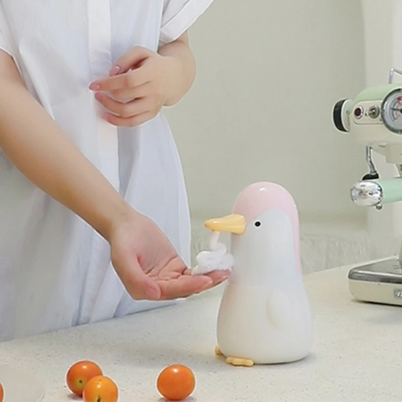 

Penguin Automatic Foaming Soap Dispenser Cartoon Induction Liquid Hand Washing Machine Bathroom Intelligent Foam Hand Washing