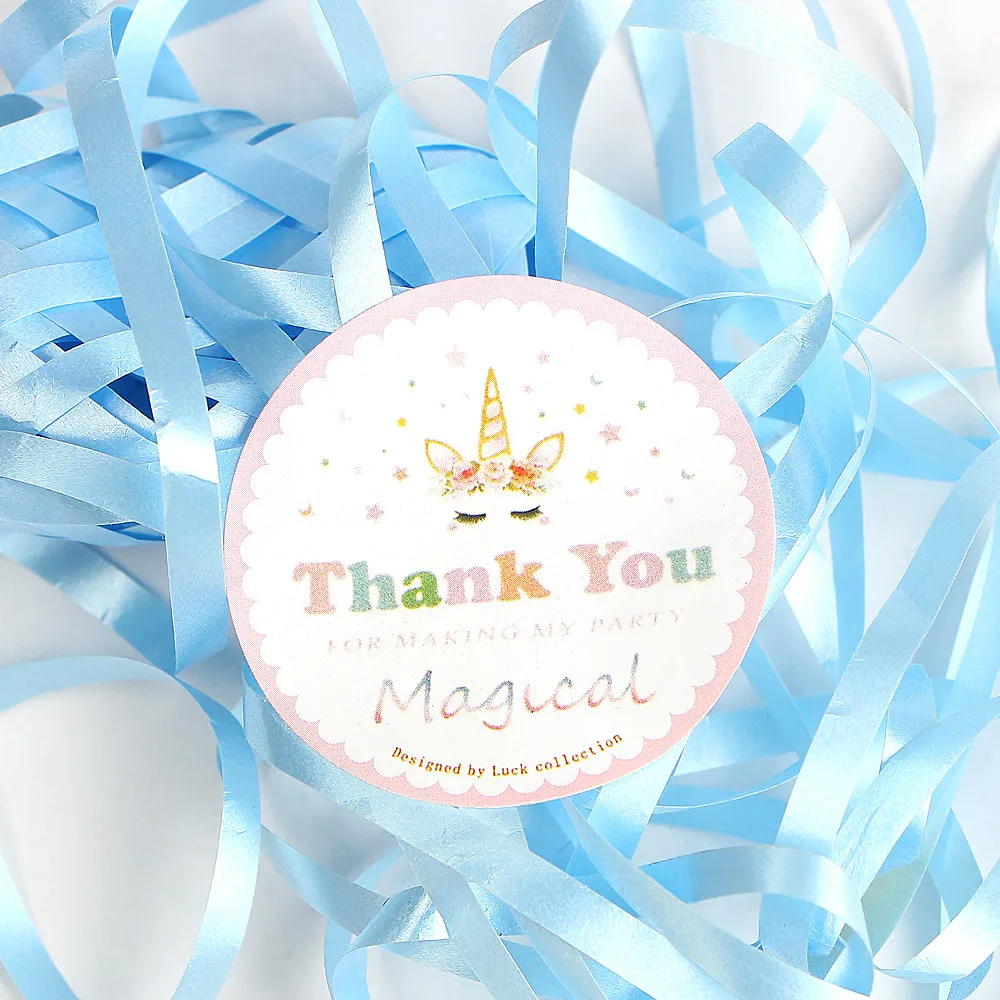 50 шт./лот милый единорог &quotСпасибо волшебная&quot наклейка конверт подарочная