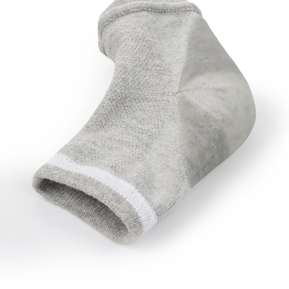 

3pcs Ventilate Heel Socks Open Toe Socks for Dry Hard Cracked Skin (Grey)